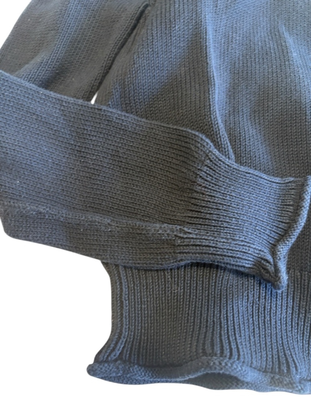 J. Crew New Heritage Rollneck Size Small Navy Fitted Cotton Preppy Nautical - Picture 5 of 8